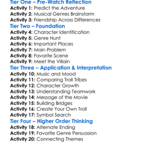 Trolls World Tour Worksheet Activity Booklet