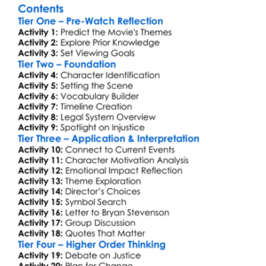 True Justice Bryan Stevensons Fight For Equality 2019 Worksheet Activity Booklet