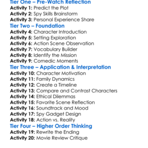 True Lies 1994 Worksheet Activity Booklet