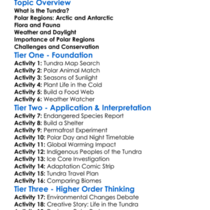 Tundra And Polar Regions Worksheet Activity Booklet