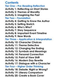 Twice-Told Tales Nathaniel Hawthorne Worksheet Activity Booklet