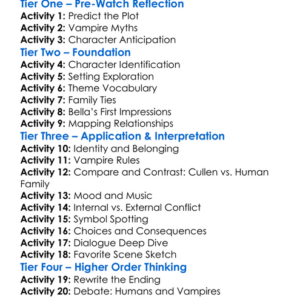 Twilight 2008 Worksheet Activity Booklet