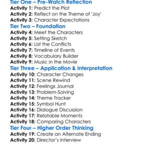 Tyler Perrys Finding Joy 2025 Worksheet Activity Booklet