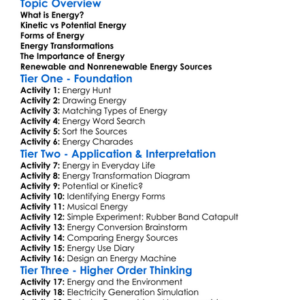 Types Of Energy Worksheet Activity Booklet