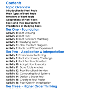 Types Of Plant Roots And Their Adaptations Worksheet Activity Booklet