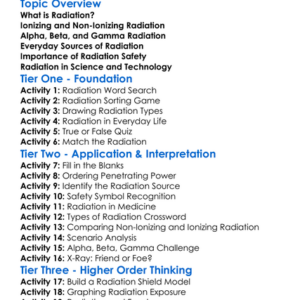 Types Of Radiation Worksheet Activity Booklet