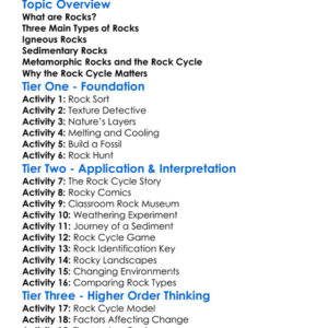 Types Of Rocks And The Rock Cycle Worksheet Activity Booklet