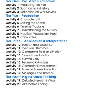 U-571 2000 Worksheet Activity Booklet
