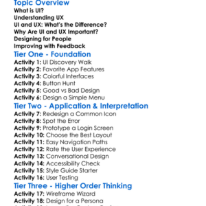 Uiux Basics Worksheet Activity Booklet
