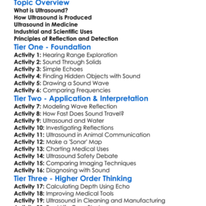 Ultrasound And Its Applications Worksheet Activity Booklet