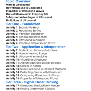 Ultrasound Worksheet Activity Booklet