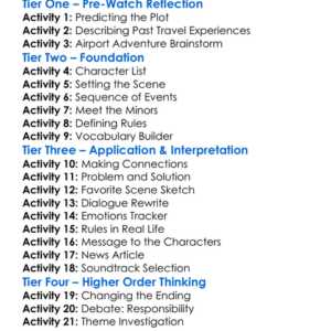 Unaccompanied Minors 2006 Worksheet Activity Booklet