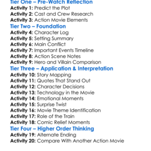 Under Siege 2 Dark Territory 1995 Worksheet Activity Booklet