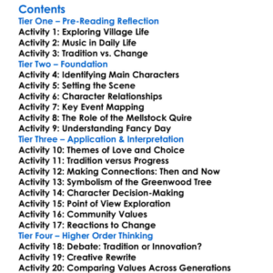 Under The Greenwood Tree Thomas Hardy Worksheet Activity Booklet