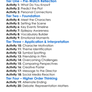 Under The Lights 2025 Worksheet Activity Booklet