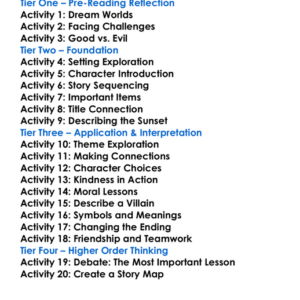 Under The Sunset Bram Stoker Worksheet Activity Booklet