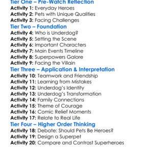 Underdog 2007 Worksheet Activity Booklet