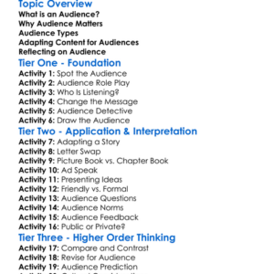 Understanding Audience Worksheet Activity Booklet