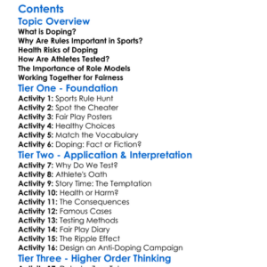 Understanding Doping And Fair Competition Worksheet Activity Booklet
