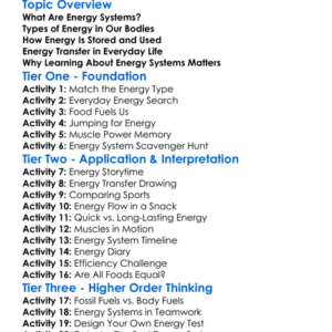 Understanding Energy Systems Worksheet Activity Booklet