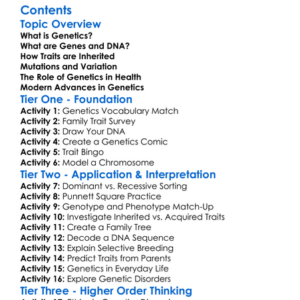 Understanding Genetics And Inheritance Worksheet Activity Booklet