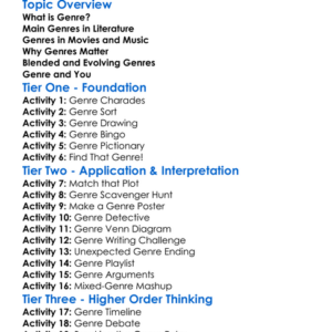Understanding Genre Worksheet Activity Booklet