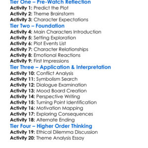 Unfaithful 2002 Worksheet Activity Booklet