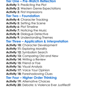 Unforgiven 1992 Worksheet Activity Booklet