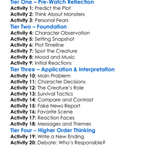 Uninvited 1988 Worksheet Activity Booklet