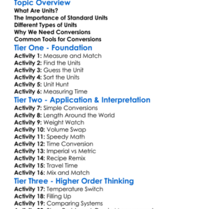Units And Conversions Worksheet Activity Booklet