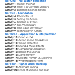 Universal Soldier The Return 1999 Worksheet Activity Booklet