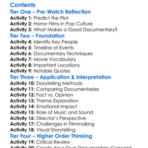 Unknown Dimension The Story Of Paranormal Activity 2021 Worksheet Activity Booklet