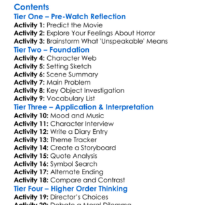 Unspeakable Beyond The Wall Of Sleep 2024 Worksheet Activity Booklet
