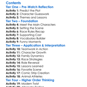 Unstable Fables Tortoise Vs Hare 2008 Worksheet Activity Booklet