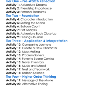 Up Worksheet Activity Booklet