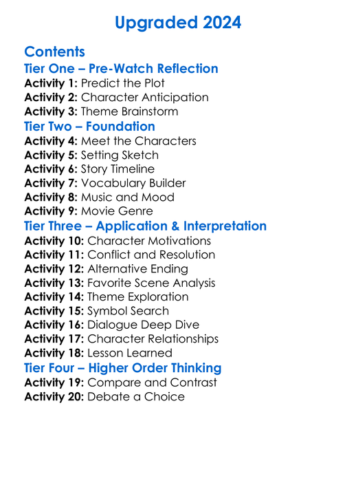 Upgraded 2024 Worksheet Activity Booklet