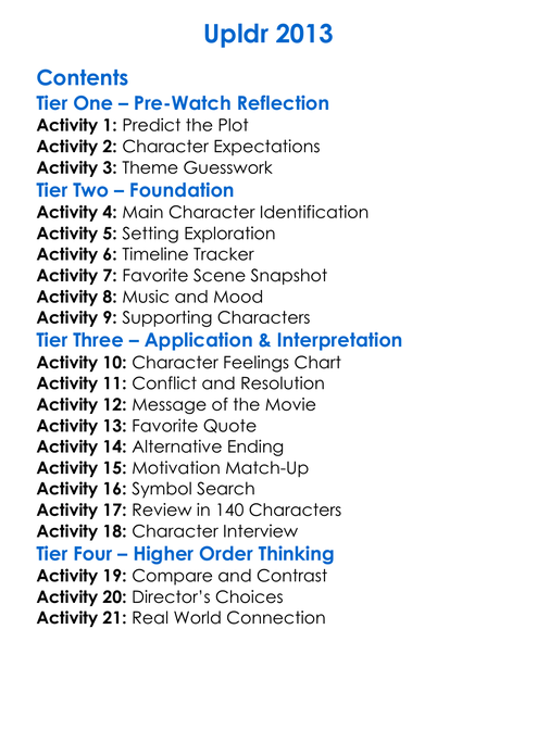 Upldr 2013 Worksheet Activity Booklet