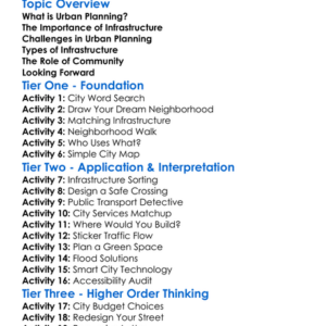 Urban Planning And Infrastructure Worksheet Activity Booklet