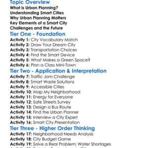 Urban Planning And Smart Cities Worksheet Activity Booklet