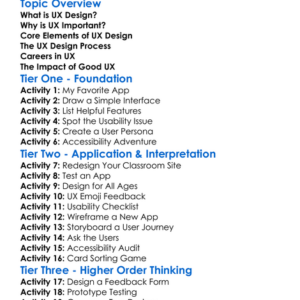 User Experience Ux Design Worksheet Activity Booklet