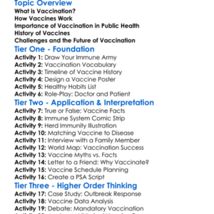 Vaccination And Public Health Worksheet Activity Booklet
