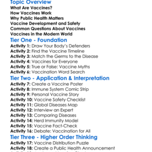 Vaccines And Public Health Worksheet Activity Booklet