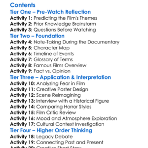 Val Lewton The Man In The Shadows 2007 Worksheet Activity Booklet