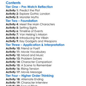 Van Helsing The London Assignment 2004 Worksheet Activity Booklet