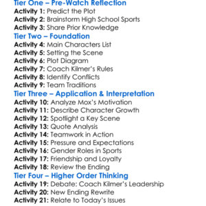 Varsity Blues 1999 Worksheet Activity Booklet