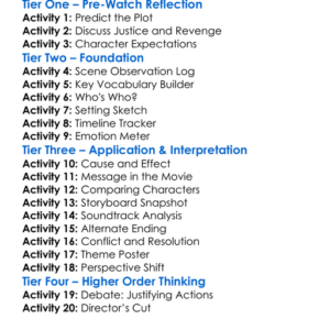 Vendetta 2022 Worksheet Activity Booklet