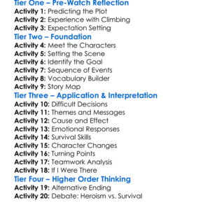 Vertical Limit 2000 Worksheet Activity Booklet