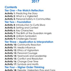 Vigilante The Incredible True Story Of Curtis Sliwa  The Guardian Angels 2017 Worksheet Activity Booklet