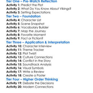 Viking The Berserkers 2014 Worksheet Activity Booklet