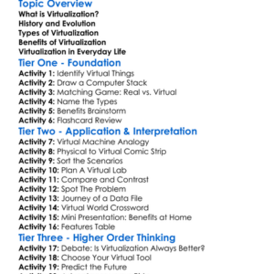 Virtualization Concepts Worksheet Activity Booklet